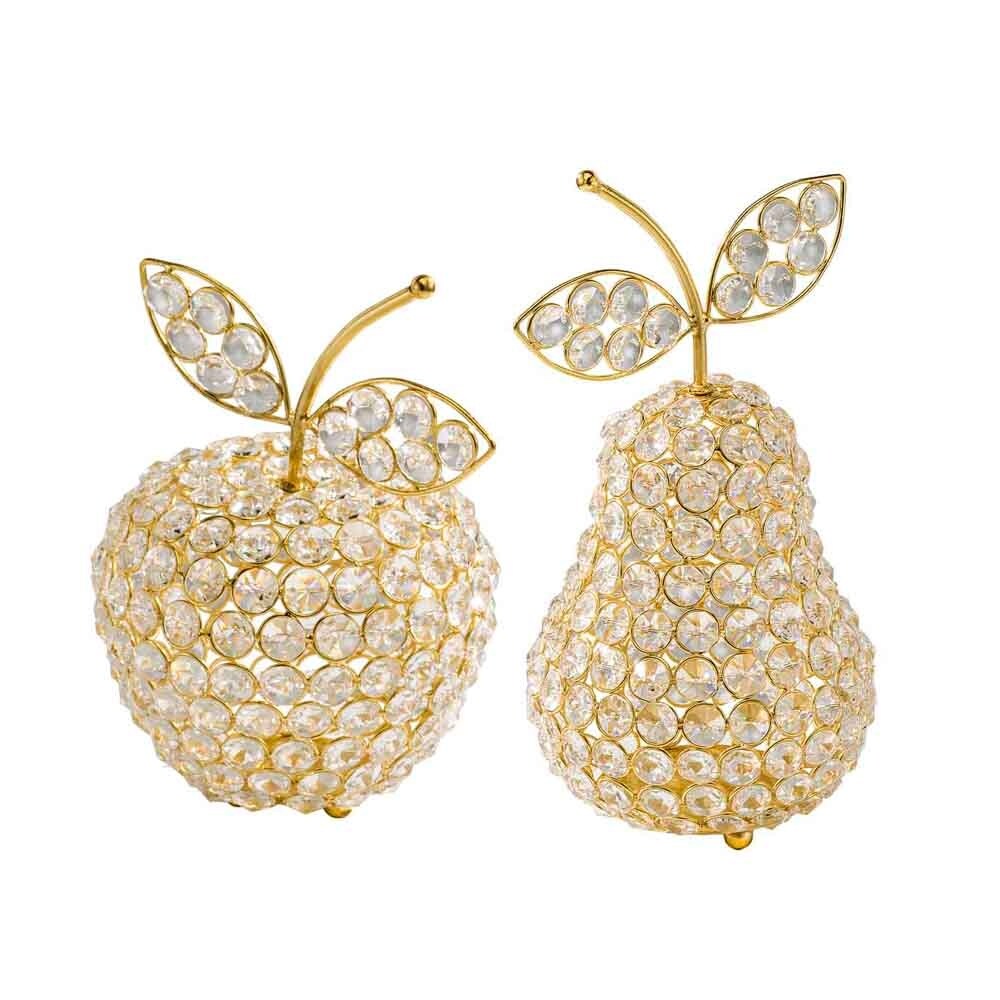 5.5" x 5.5" x 10" Gold/Crystal - Pear - 10 x 5.5 x 5.5
