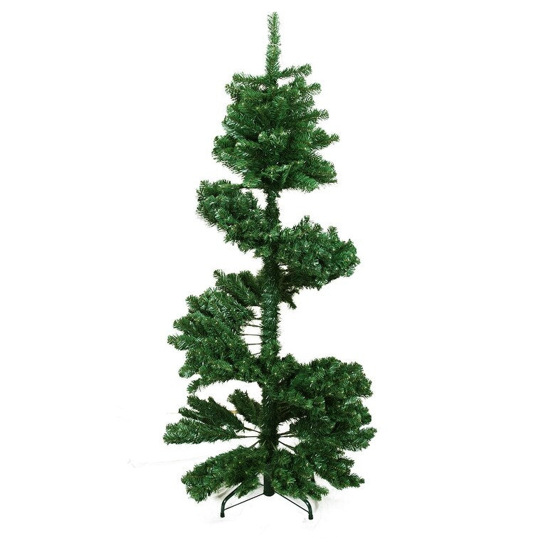 5.5' Green Slim Spiral Pine Artificial Christmas Tree - Unlit