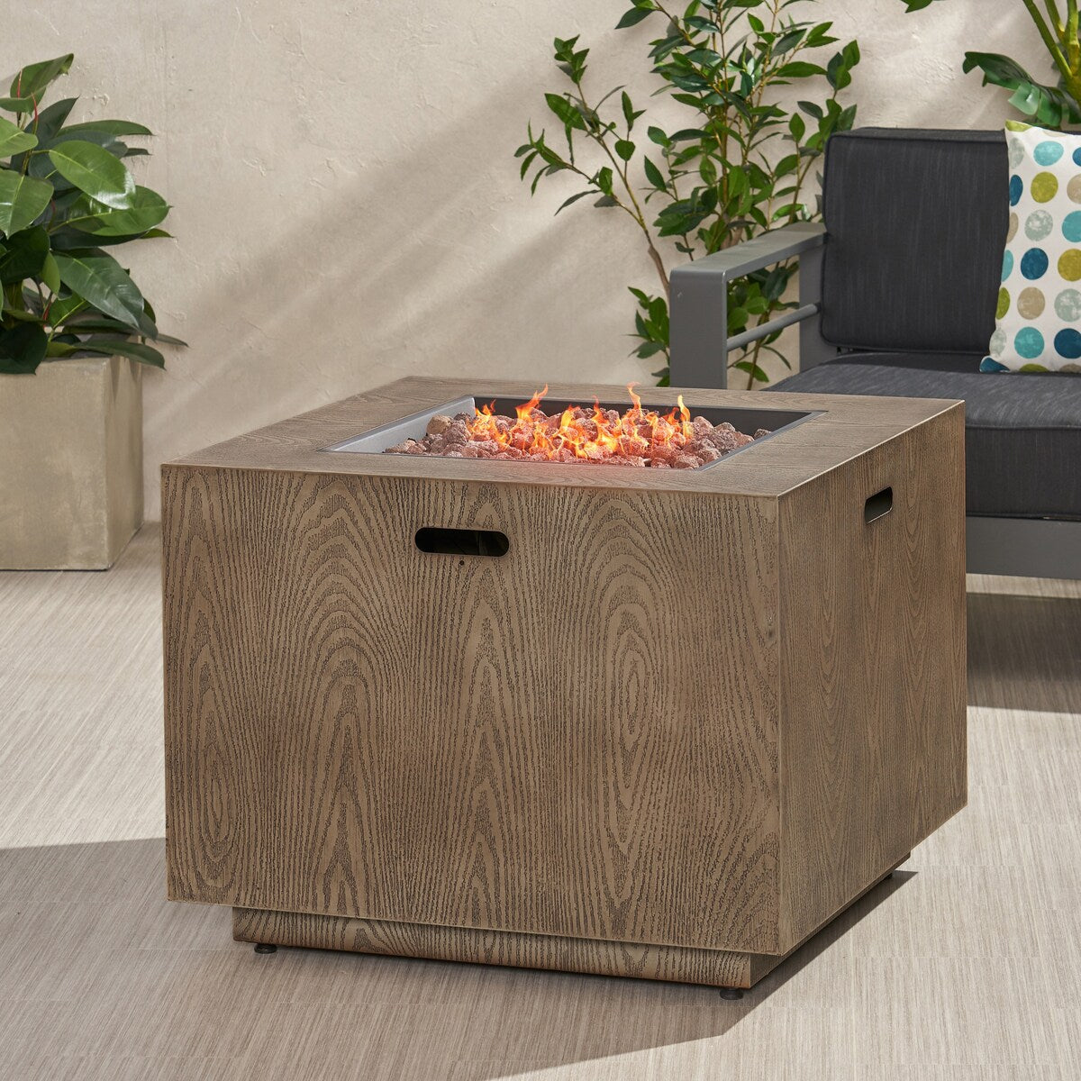 50000 BTU Outdoor Patio Gas Burning Fire Pit
