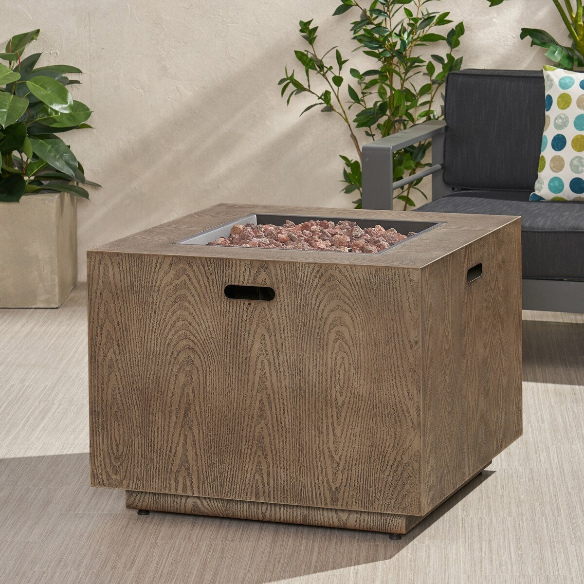 50000 BTU Outdoor Patio Gas Burning Fire Pit