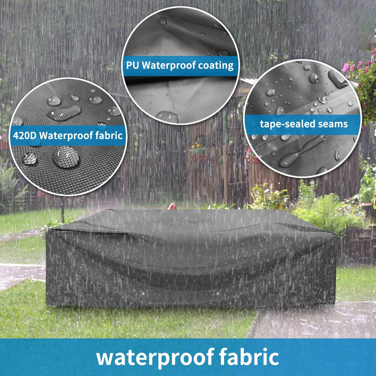 500D Patio Furniture Covers Thickening Outdoor Cover Protective