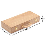 GSE™ 500pcs Casino Deluxe Wooden Poker Chip Case with 5 Wooden Chip Trays