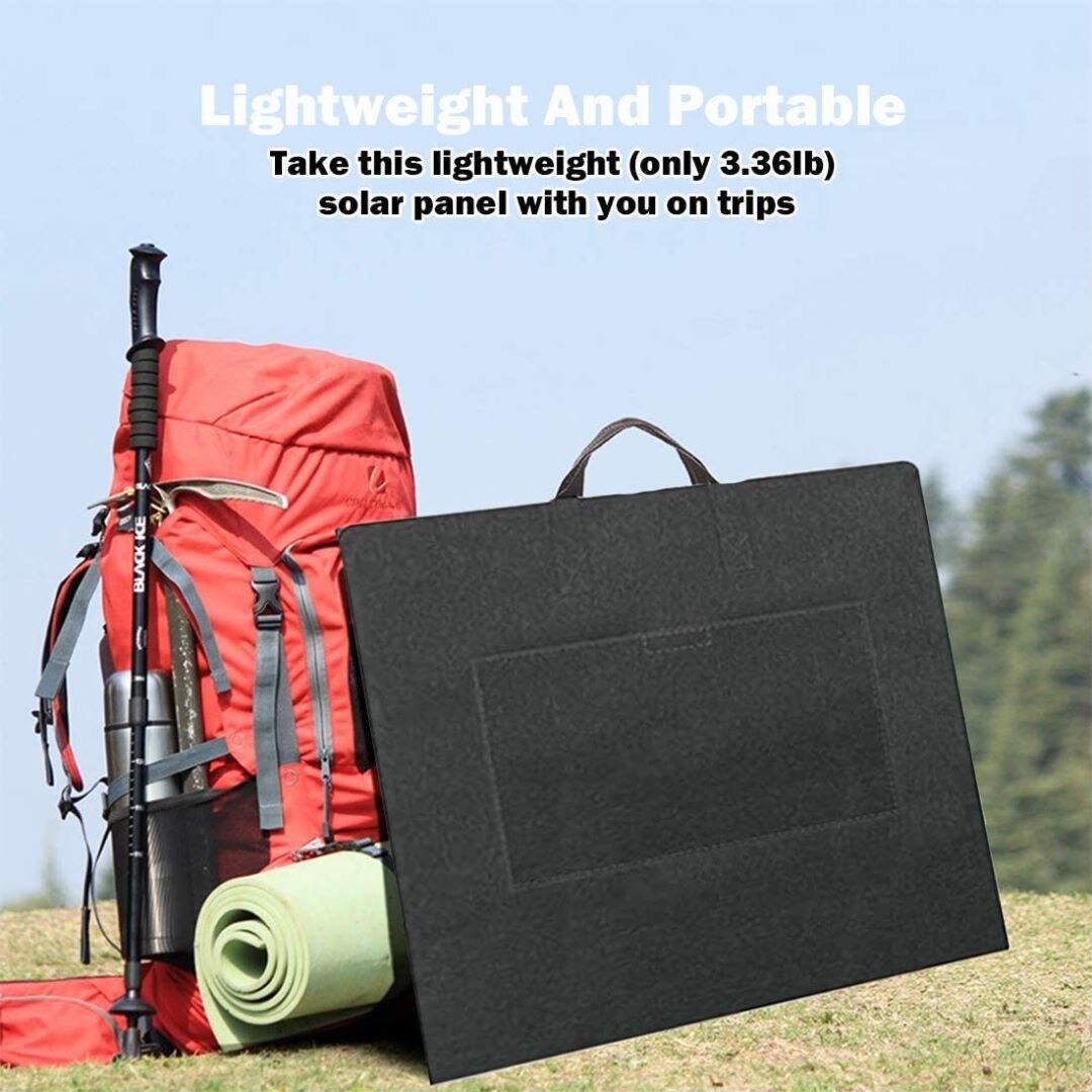 50W 18V Portable Solar Panel Foldable Solar Charger for Outdoor Camp