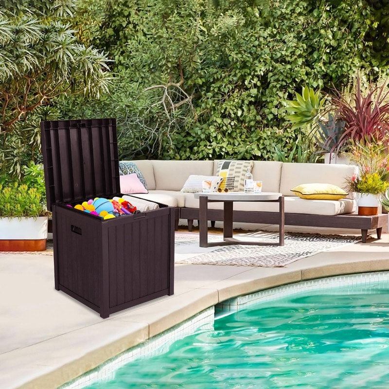 51 Gallons Water Resistant Plastic Deck Box - N/A