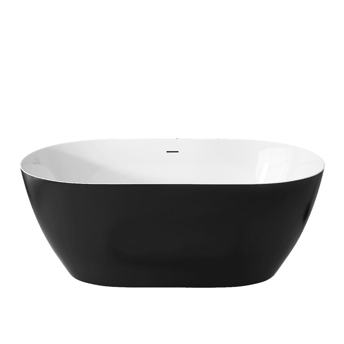 51 in./ 59 in./ 67 in. Acrylic Freestanding Soaking Bathtub with Drain and Adjustable Support Legs