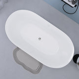 51 in./ 59 in./ 67 in. Acrylic Freestanding Soaking Bathtub with Drain and Adjustable Support Legs
