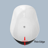 51 in./ 59 in./ 67 in. Acrylic Freestanding Soaking Bathtub with Drain and Adjustable Support Legs