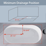 51 in./ 59 in./ 67 in. Acrylic Freestanding Soaking Bathtub with Drain and Adjustable Support Legs