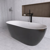 51 in./ 59 in./ 67 in. Acrylic Freestanding Soaking Bathtub with Drain and Adjustable Support Legs