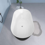 51 in./ 59 in./ 67 in. Acrylic Freestanding Soaking Bathtub with Drain and Adjustable Support Legs