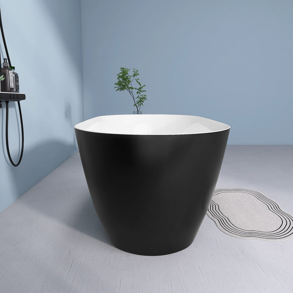 51 in./ 59 in./ 67 in. Acrylic Freestanding Soaking Bathtub with Drain and Adjustable Support Legs