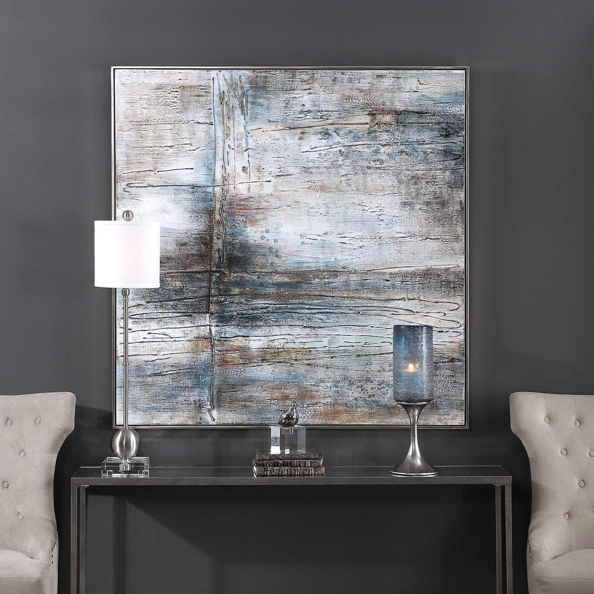 51" Open Seas Canvas Hand Painted Indoor Painted Wall Art