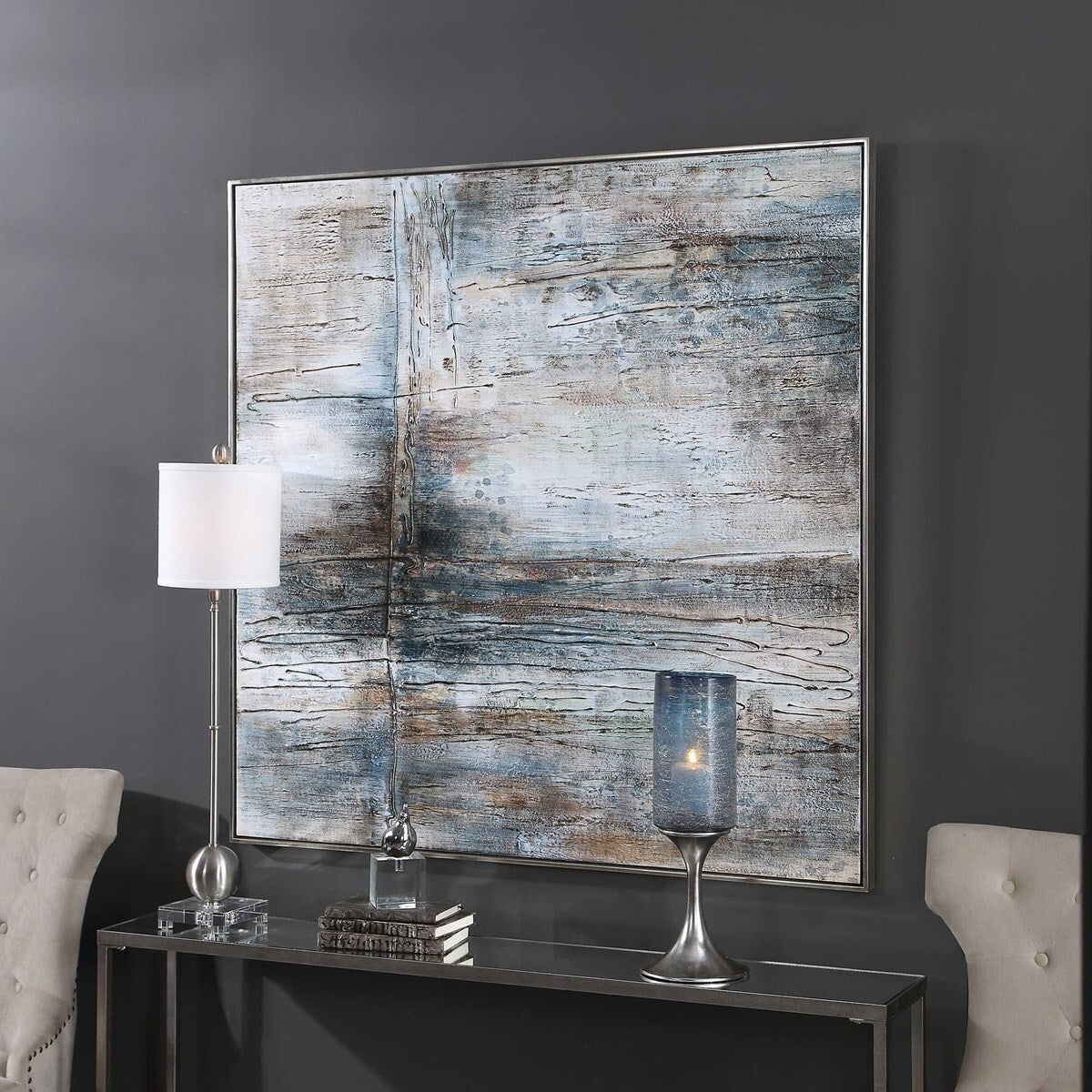 51" Open Seas Canvas Hand Painted Indoor Painted Wall Art