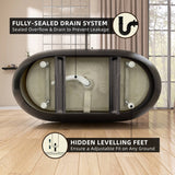 51'' x 27.5'' Acrylic Freestanding Soaking Bathtub Contemporary Stand Alone Tub with Overflow and Pop-up Drain