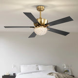 52-IN Chandelier LED Ceiling Fan with Light Kit and Remote(Gold )