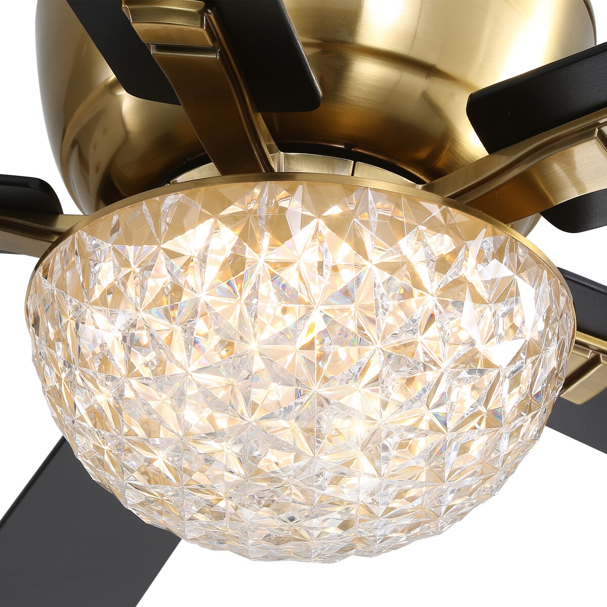 52-IN Chandelier LED Ceiling Fan with Light Kit and Remote(Gold )