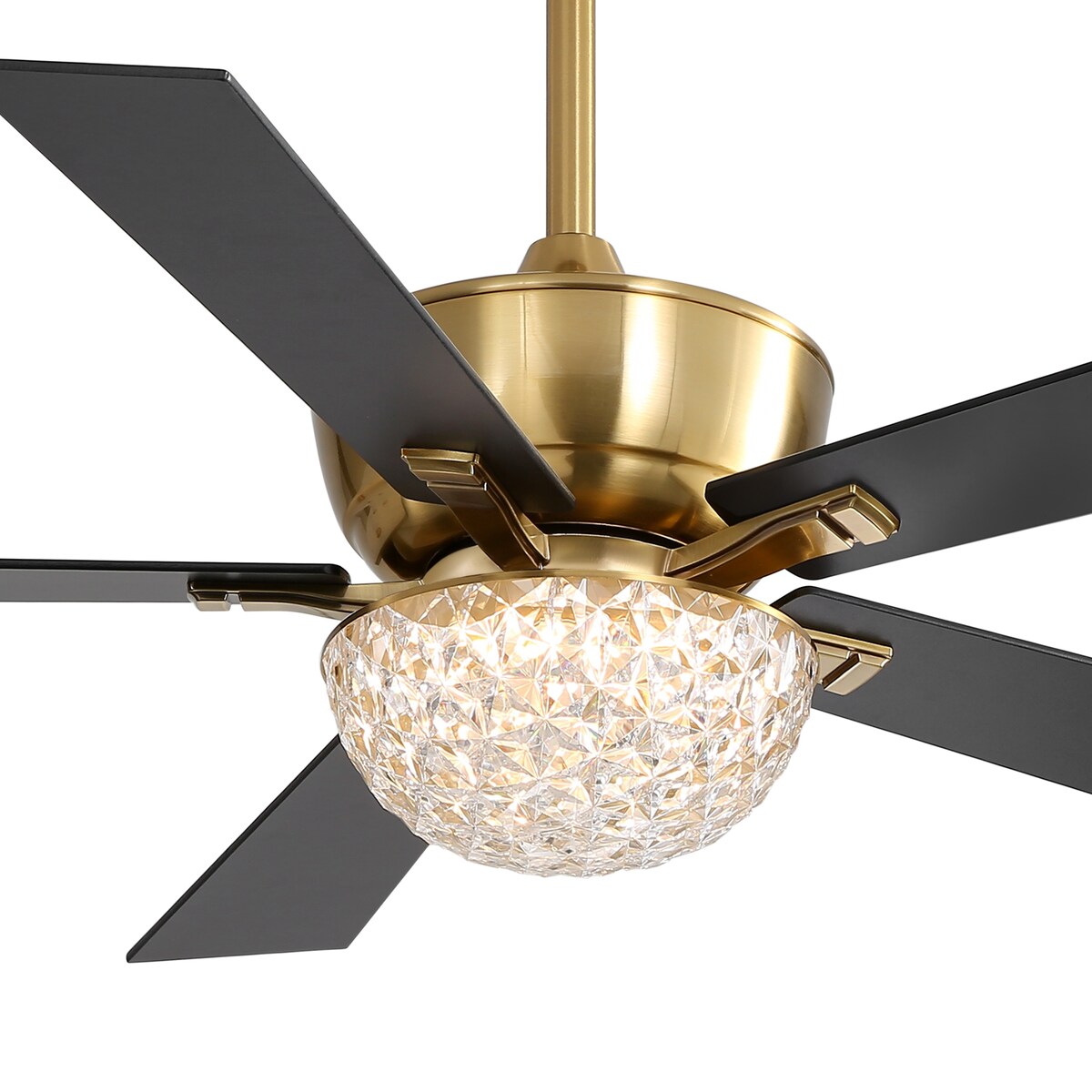 52-IN Chandelier LED Ceiling Fan with Light Kit and Remote(Gold )