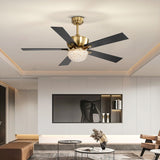 52-IN Chandelier LED Ceiling Fan with Light Kit and Remote(Gold )
