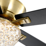 52-IN Chandelier LED Ceiling Fan with Light Kit and Remote(Gold )