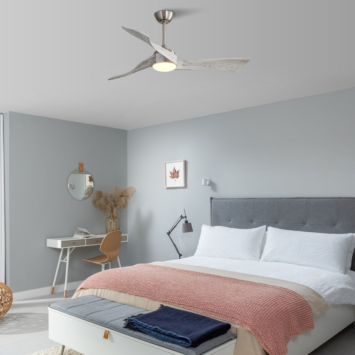 52 Inch Ceiling Fan Light With 6 Speed Remote Energy-saving DC Motor