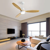 52 Inch Ceiling Fan Light With 6 Speed Remote Reversible Energy-saving DC Motor Remote Control for Bedroom
