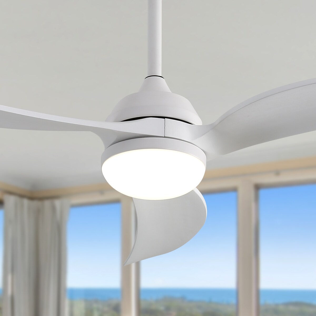 52 Inch Ceiling Fan with Dimmable Led Light 3 Blades Remote Control