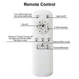 52 Inch Indoor Ceiling Fan With 3 Color Dimmable 5 ABS Blades Remote Control Reversible DC Motor Black With Led Light