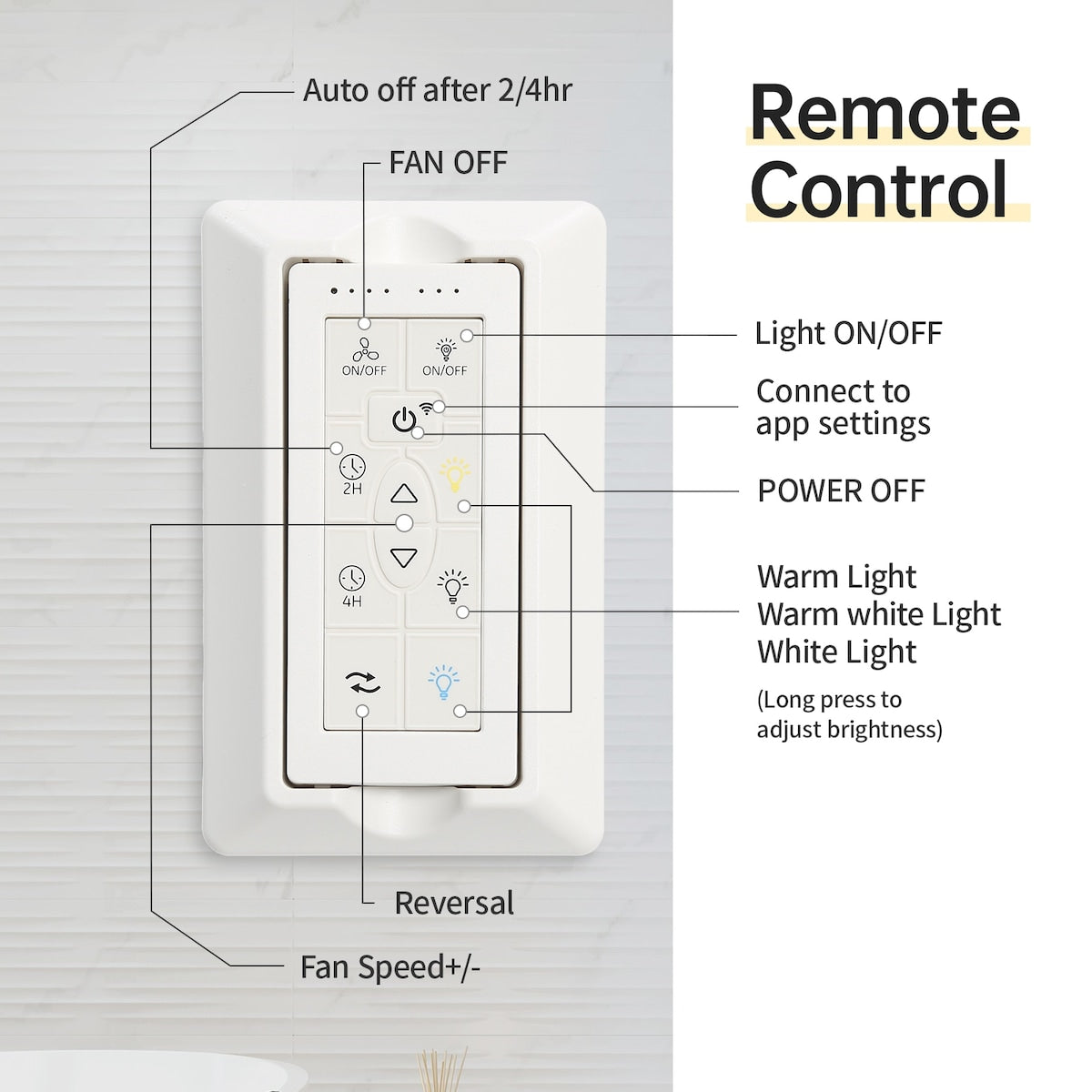 52 Inch Led Ceiling Fan With 6 Speed Wind and Light