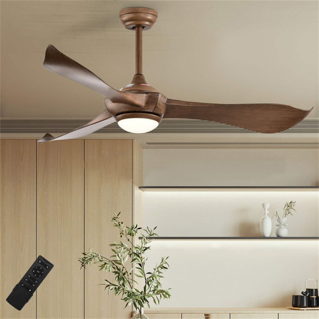 52 Inch Light Reversible DC Motor Ceiling Fan