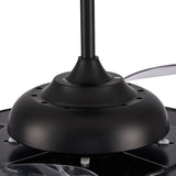 52 in. Integrated LED Modern Black Crystal Chandelier Ceiling Fan with Lights and Remote Retractable Fan Light - 52in.Fandelier
