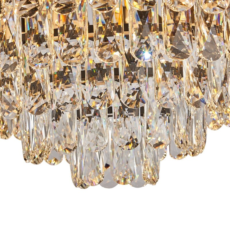 52 in. Integrated LED Modern Black Crystal Chandelier Ceiling Fan with Lights and Remote Retractable Fan Light - 52in.Fandelier