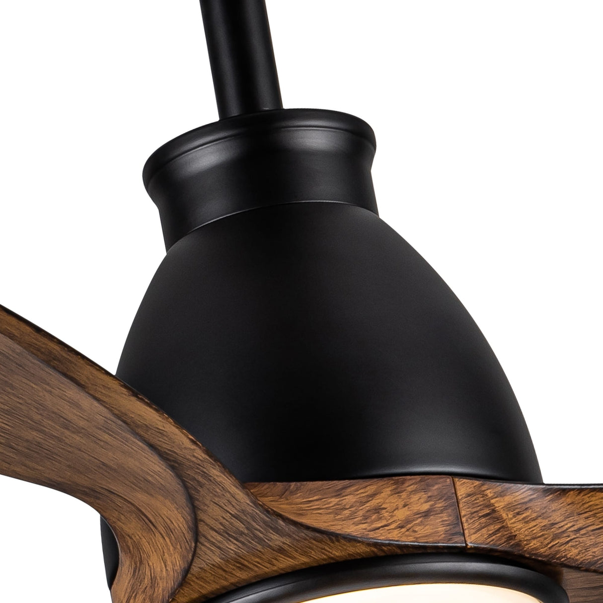 52 in. Outdoor/Indoor Integrated LED Imitation Wood Modern Ceiling Fan with Lights and Remote Control - 52 INCHES