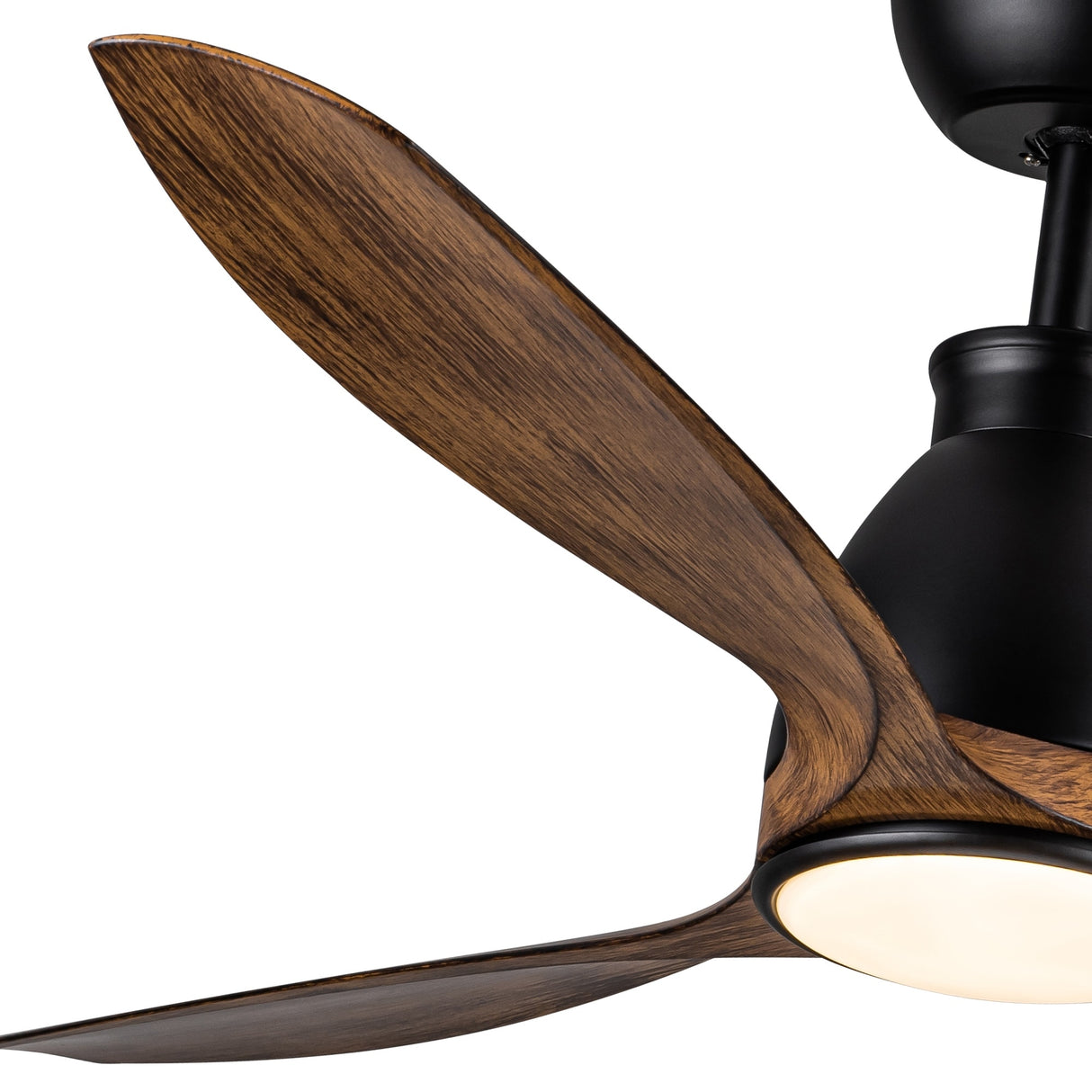 52 in. Outdoor/Indoor Integrated LED Imitation Wood Modern Ceiling Fan with Lights and Remote Control - 52 INCHES