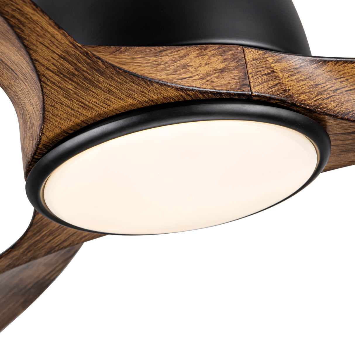 52 in. Outdoor/Indoor Integrated LED Imitation Wood Modern Ceiling Fan with Lights and Remote Control - 52 INCHES