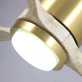 52 in. Satin Copper Flush Mount LED Ceiling Fan with Light and Remote Control - 52-In