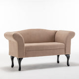52 in. Velet Upholstered 2-Seater Loveseat with Wood Legs