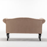 52 in. Velet Upholstered 2-Seater Loveseat with Wood Legs
