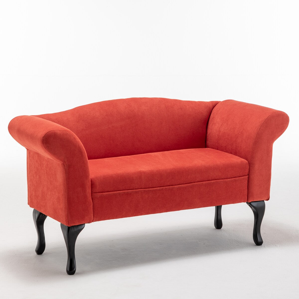 52 in. Velet Upholstered 2-Seater Loveseat with Wood Legs