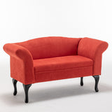 52 in. Velet Upholstered 2-Seater Loveseat with Wood Legs