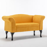 52 in. Velet Upholstered 2-Seater Loveseat with Wood Legs