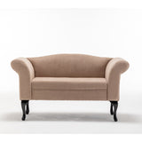 52 in. Velet Upholstered 2-Seater Loveseat with Wood Legs