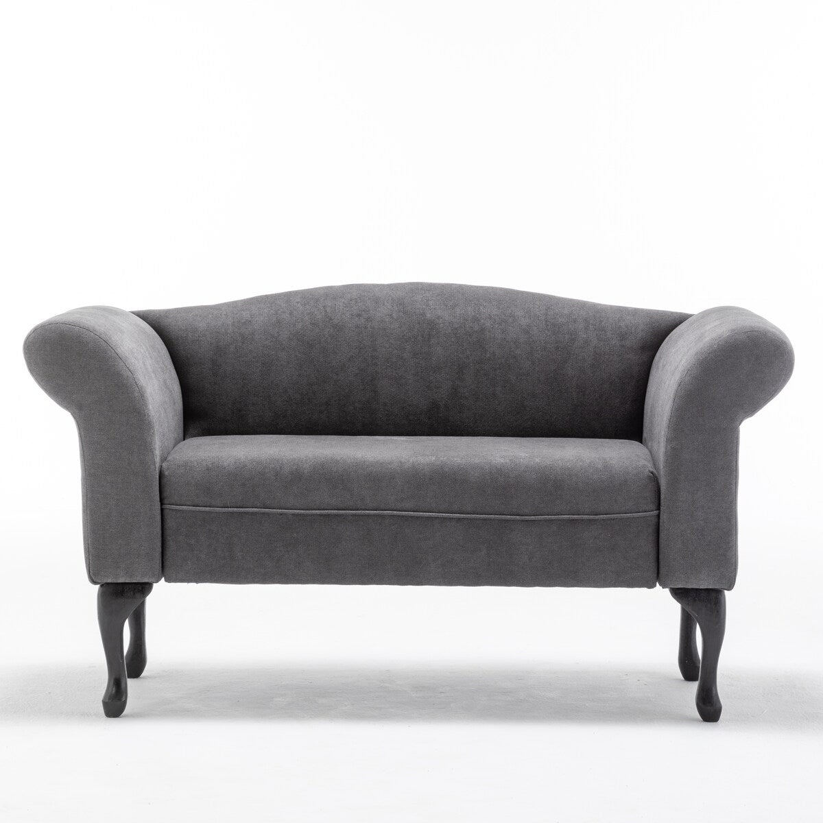 52 in. Velet Upholstered 2-Seater Loveseat with Wood Legs