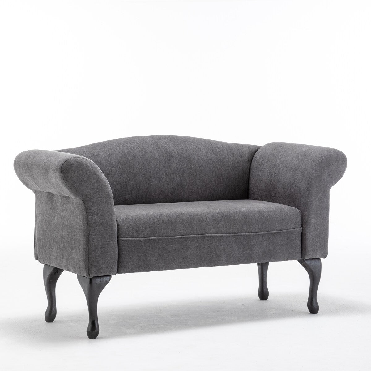 52 in. Velet Upholstered 2-Seater Loveseat with Wood Legs