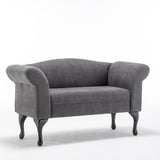 52 in. Velet Upholstered 2-Seater Loveseat with Wood Legs
