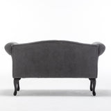 52 in. Velet Upholstered 2-Seater Loveseat with Wood Legs