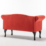 52 in. Velet Upholstered 2-Seater Loveseat with Wood Legs