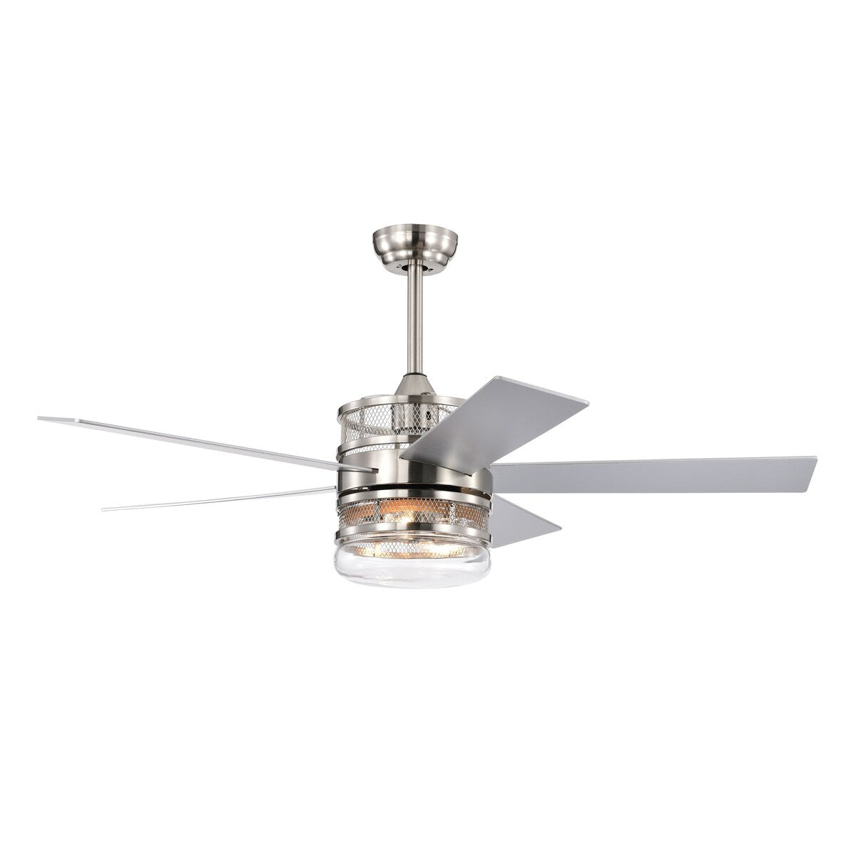 52-inch 5-blade Crystal Shade Lighted Ceiling Fan with Remote