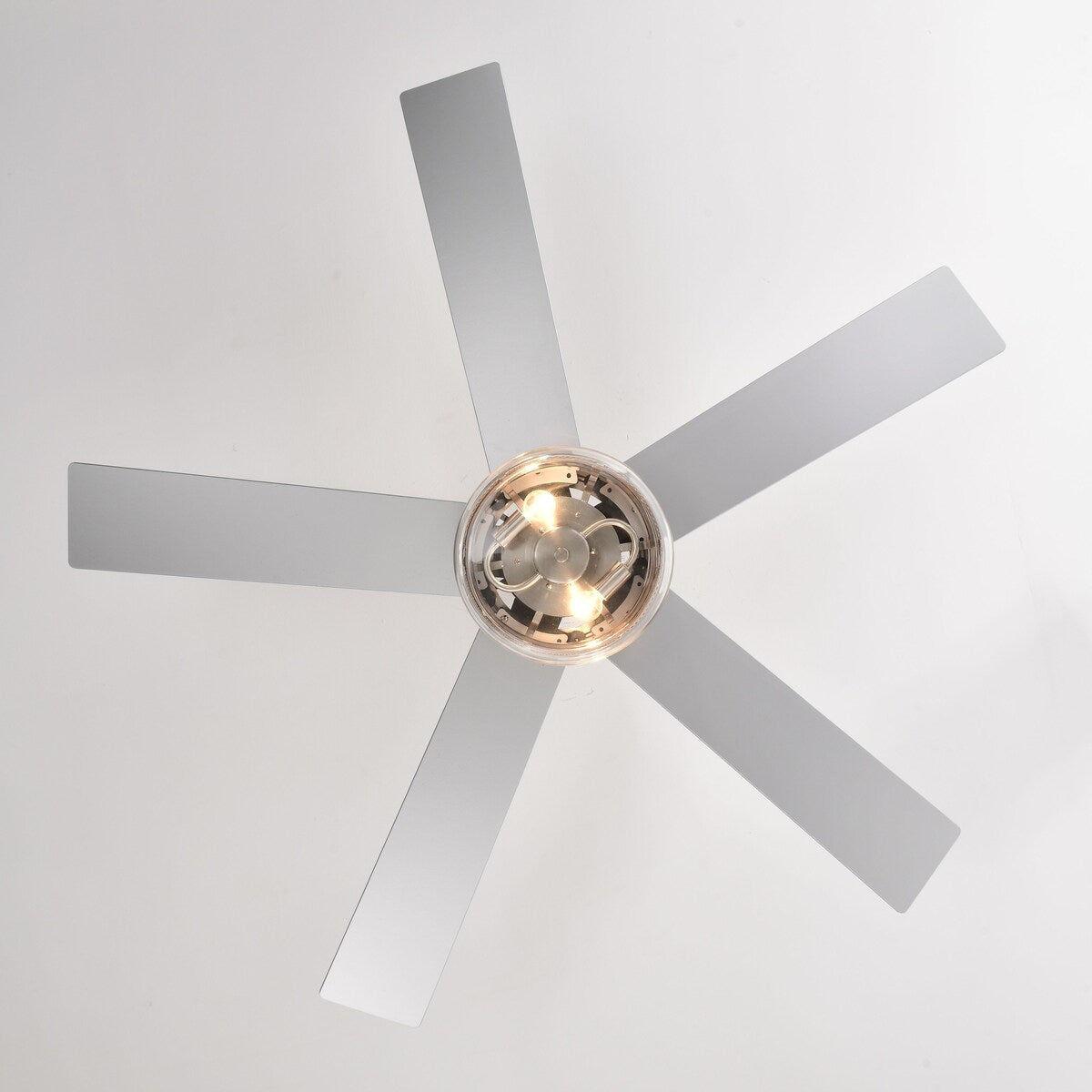 52-inch 5-blade Crystal Shade Lighted Ceiling Fan with Remote