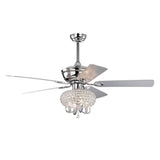 52 inch Crystal Ceiling Fan Lights with Reversible Blades