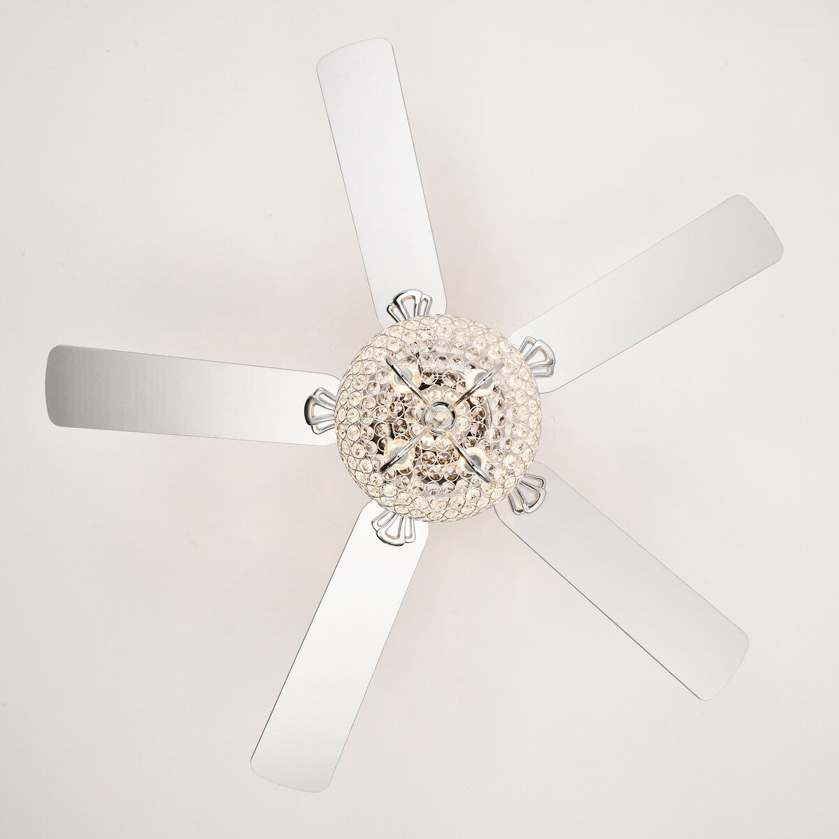 52 inch Crystal Ceiling Fan Lights with Reversible Blades